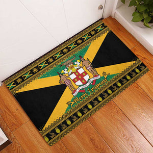 Afro-Jamaicans Rubber Doormat Coat Of Arms - Merry Christmas