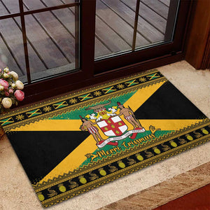 Afro-Jamaicans Rubber Doormat Coat Of Arms - Merry Christmas