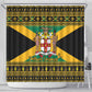 Afro-Jamaicans Shower Curtain Coat Of Arms - Merry Christmas