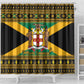 Afro-Jamaicans Shower Curtain Coat Of Arms - Merry Christmas