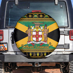 Afro-Jamaicans Spare Tire Cover Coat Of Arms - Merry Christmas