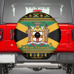 Afro-Jamaicans Spare Tire Cover Coat Of Arms - Merry Christmas