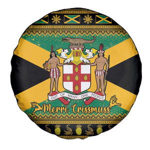 Afro-Jamaicans Spare Tire Cover Coat Of Arms - Merry Christmas