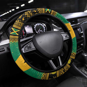 Afro-Jamaicans Steering Wheel Cover Coat Of Arms - Merry Christmas