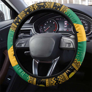 Afro-Jamaicans Steering Wheel Cover Coat Of Arms - Merry Christmas