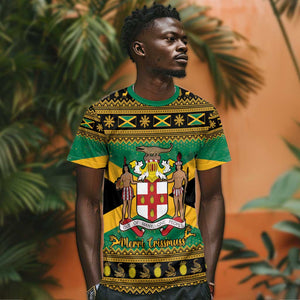 Afro-Jamaicans T shirt Coat Of Arms - Merry Christmas