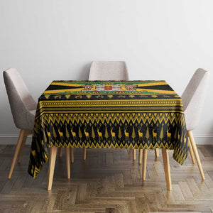 Afro-Jamaicans Tablecloth Coat Of Arms - Merry Christmas