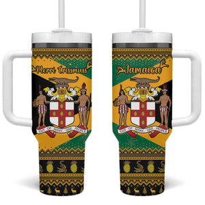 Afro-Jamaicans Tumbler With Handle Coat Of Arms - Merry Christmas