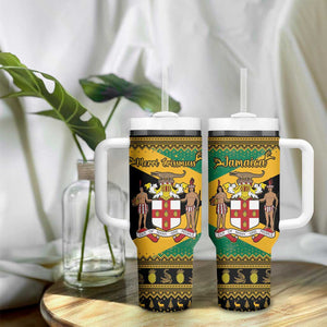 Afro-Jamaicans Tumbler With Handle Coat Of Arms - Merry Christmas