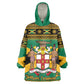 Afro-Jamaicans Wearable Blanket Hoodie Coat Of Arms - Merry Christmas