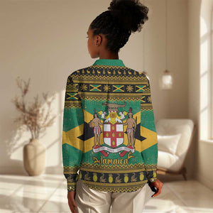 Afro-Jamaicans Women Casual Shirt Coat Of Arms - Merry Christmas