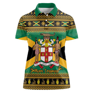 Afro-Jamaicans Women Polo Shirt Coat Of Arms - Merry Christmas