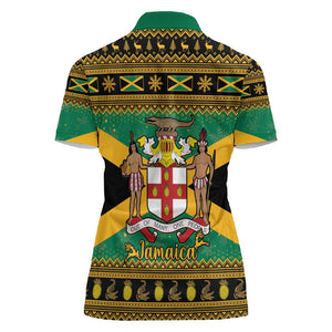 Afro-Jamaicans Women Polo Shirt Coat Of Arms - Merry Christmas