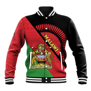 Personalized Afro Malawi Baseball Jacket Coat Of Arms - Southeastern Africa Pattern