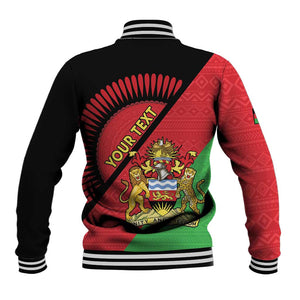 Personalized Afro Malawi Baseball Jacket Coat Of Arms - Southeastern Africa Pattern