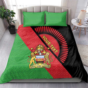 Personalized Afro Malawi Bedding Set Coat Of Arms - Southeastern Africa Pattern