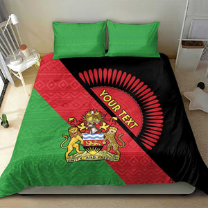 Personalized Afro Malawi Bedding Set Coat Of Arms - Southeastern Africa Pattern