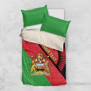 Personalized Afro Malawi Bedding Set Coat Of Arms - Southeastern Africa Pattern