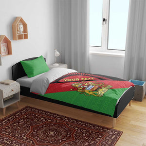 Personalized Afro Malawi Bedding Set Coat Of Arms - Southeastern Africa Pattern