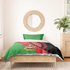 Personalized Afro Malawi Bedding Set Coat Of Arms - Southeastern Africa Pattern