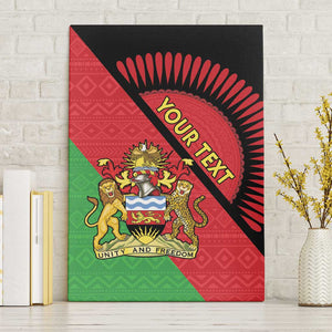 Personalized Afro Malawi Canvas Wall Art Coat Of Arms - Southeastern Africa Pattern