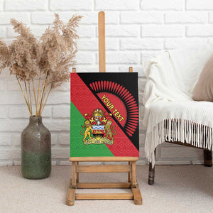 Personalized Afro Malawi Canvas Wall Art Coat Of Arms - Southeastern Africa Pattern