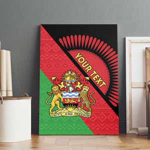 Personalized Afro Malawi Canvas Wall Art Coat Of Arms - Southeastern Africa Pattern