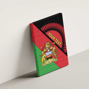 Personalized Afro Malawi Canvas Wall Art Coat Of Arms - Southeastern Africa Pattern