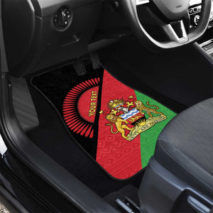 Personalized Afro Malawi Car Mats Coat Of Arms - Southeastern Africa Pattern