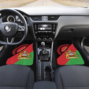 Personalized Afro Malawi Car Mats Coat Of Arms - Southeastern Africa Pattern