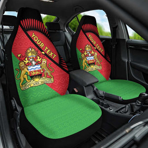 Personalized Afro Malawi Car Seat Cover Coat Of Arms - Southeastern Africa Pattern