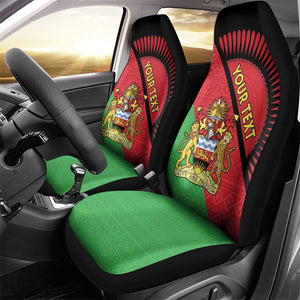 Personalized Afro Malawi Car Seat Cover Coat Of Arms - Southeastern Africa Pattern