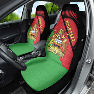 Personalized Afro Malawi Car Seat Cover Coat Of Arms - Southeastern Africa Pattern