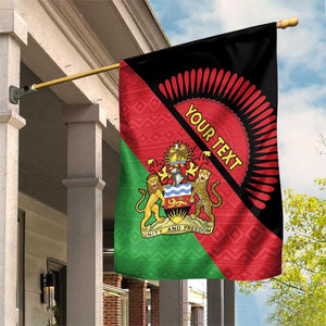 Personalized Afro Malawi Garden Flag Coat Of Arms - Southeastern Africa Pattern