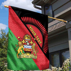 Personalized Afro Malawi Garden Flag Coat Of Arms - Southeastern Africa Pattern