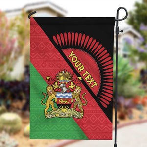 Personalized Afro Malawi Garden Flag Coat Of Arms - Southeastern Africa Pattern