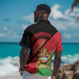 Personalized Afro Malawi Hawaiian Shirt Coat Of Arms - Southeastern Africa Pattern