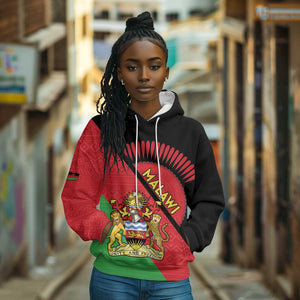 Personalized Afro Malawi Hoodie Coat Of Arms - Southeastern Africa Pattern