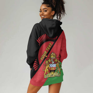 Personalized Afro Malawi Hoodie Dress Coat Of Arms - Southeastern Africa Pattern