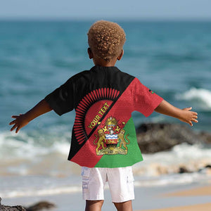 Personalized Afro Malawi Kid Hawaiian Shirt Coat Of Arms - Southeastern Africa Pattern