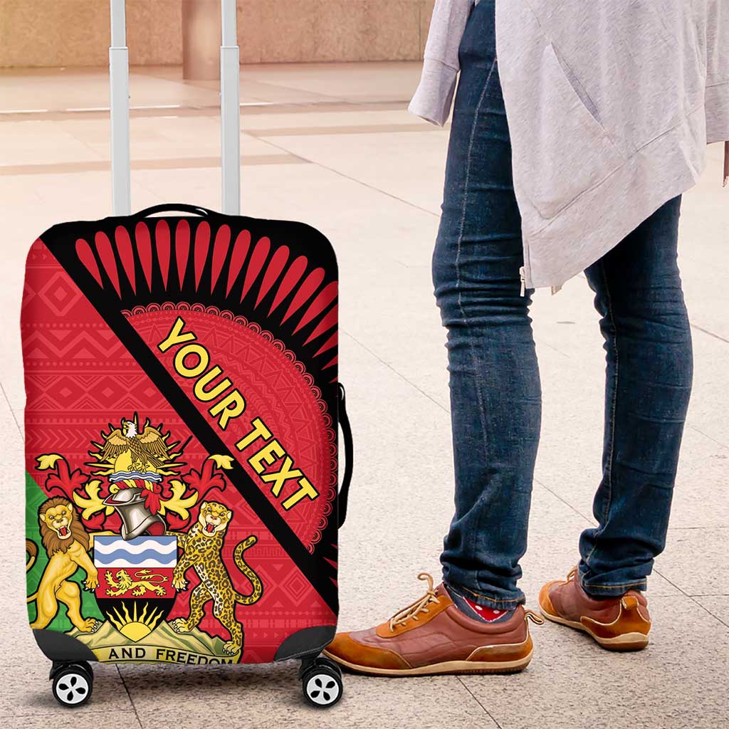 Personalized Afro Malawi Luggage Cover Coat Of Arms - Southeastern Africa Pattern