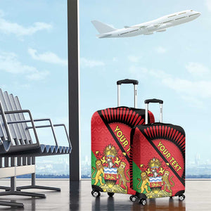 Personalized Afro Malawi Luggage Cover Coat Of Arms - Southeastern Africa Pattern