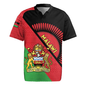 Personalized Afro Malawi Rugby Jersey Coat Of Arms - Southeastern Africa Pattern