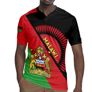 Personalized Afro Malawi Rugby Jersey Coat Of Arms - Southeastern Africa Pattern