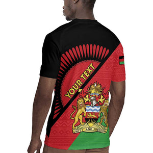 Personalized Afro Malawi Rugby Jersey Coat Of Arms - Southeastern Africa Pattern