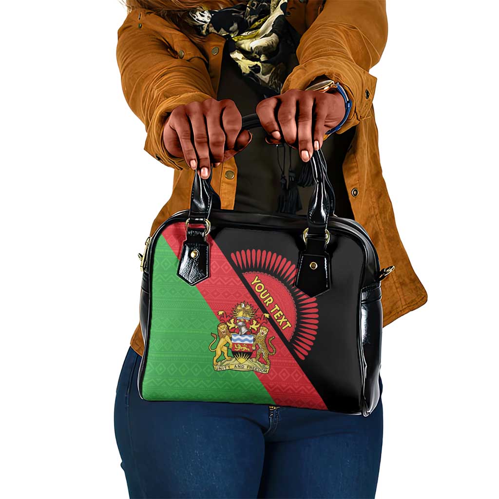 Personalized Afro Malawi Shoulder Handbag Coat Of Arms - Southeastern Africa Pattern