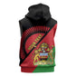 Personalized Afro Malawi Sleeveless Zip Hoodie Coat Of Arms - Southeastern Africa Pattern - African Pride