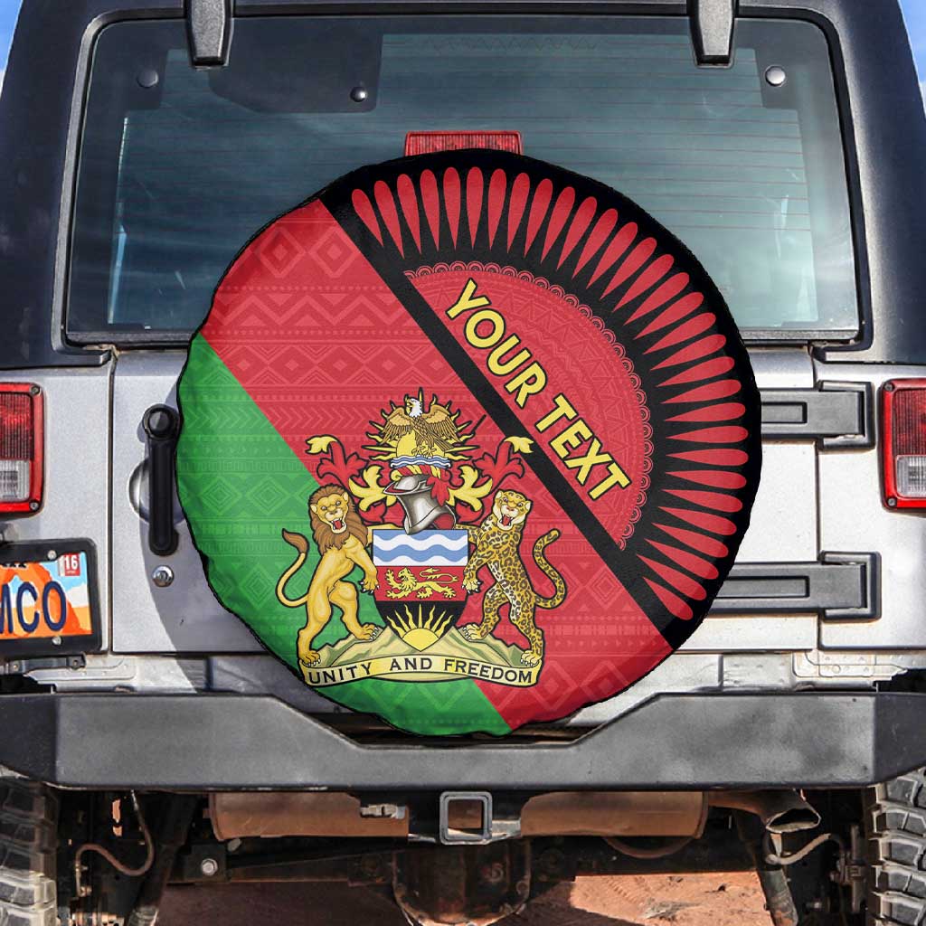 Personalized Afro Malawi Spare Tire Cover Coat Of Arms - Southeastern Africa Pattern