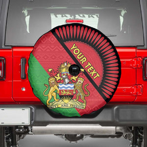 Personalized Afro Malawi Spare Tire Cover Coat Of Arms - Southeastern Africa Pattern