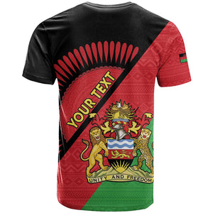 Personalized Afro Malawi T shirt Coat Of Arms - Southeastern Africa Pattern